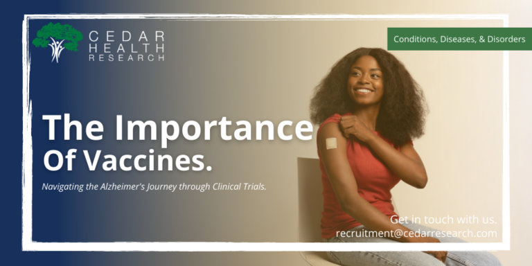 Vaccine Blog header vaccine clinical trials cedar health research