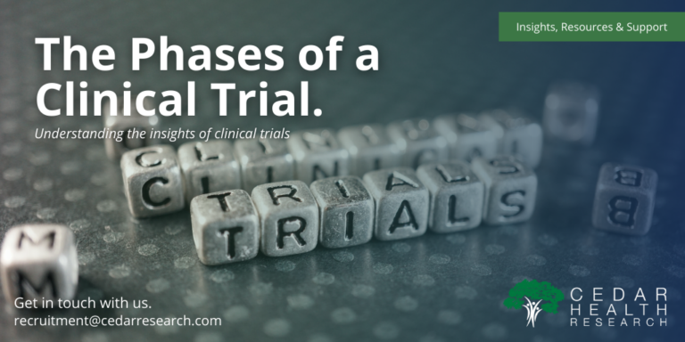 phases of CT phases of a clinical trial by cedar health research