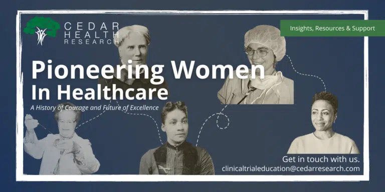 Womens History Month Blog Header pioneering women in healthcare and clinical resear